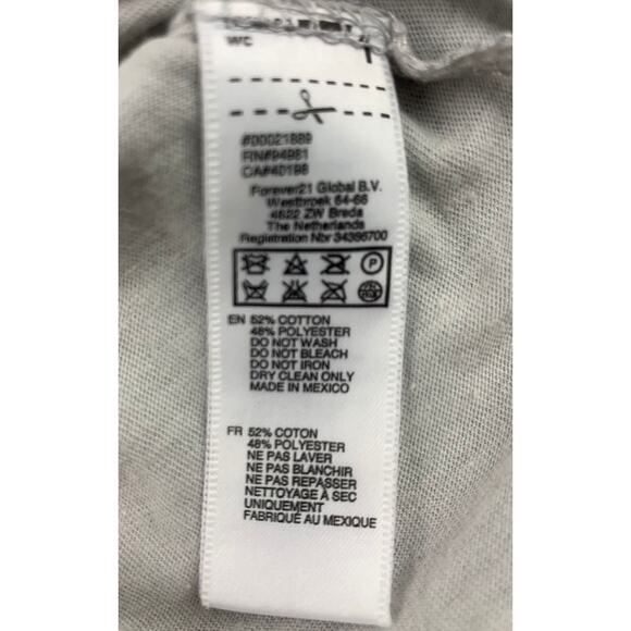 Forever 21 Women M White Western Bull Skull Graphic Fringe Cropped T-Shirt - Picture 4 of 9